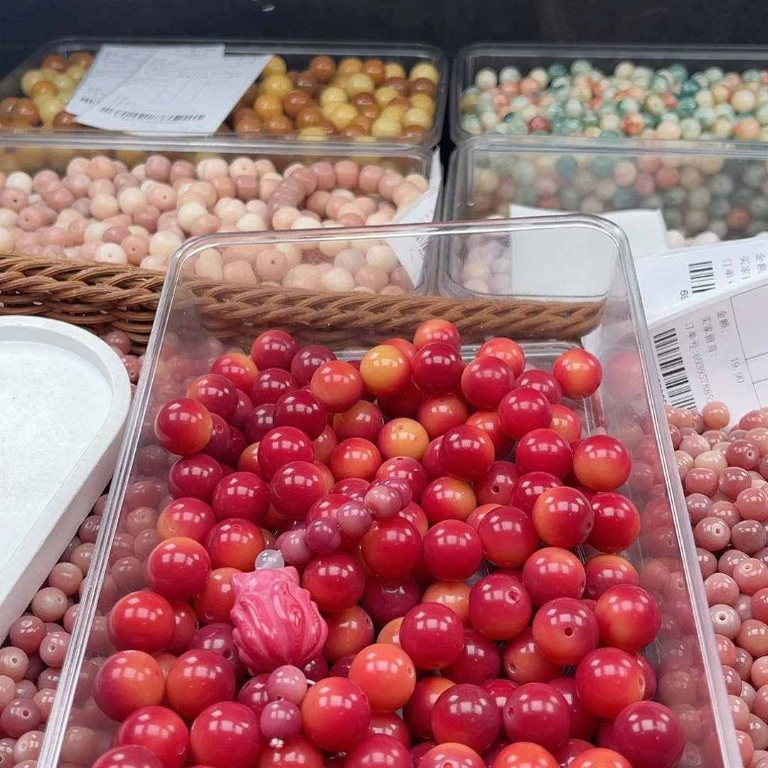 白玉菩提吊坠b瑕17mm/10+5颗