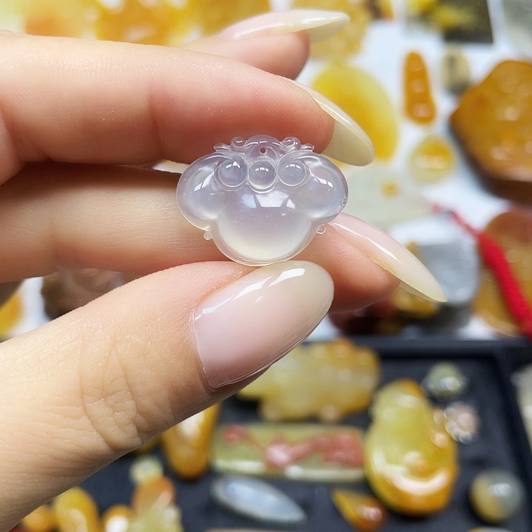 石英质玉（黄龙玉）未镶嵌吊坠(不含链)