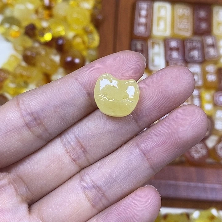 吊坠橄榄核小猫头78