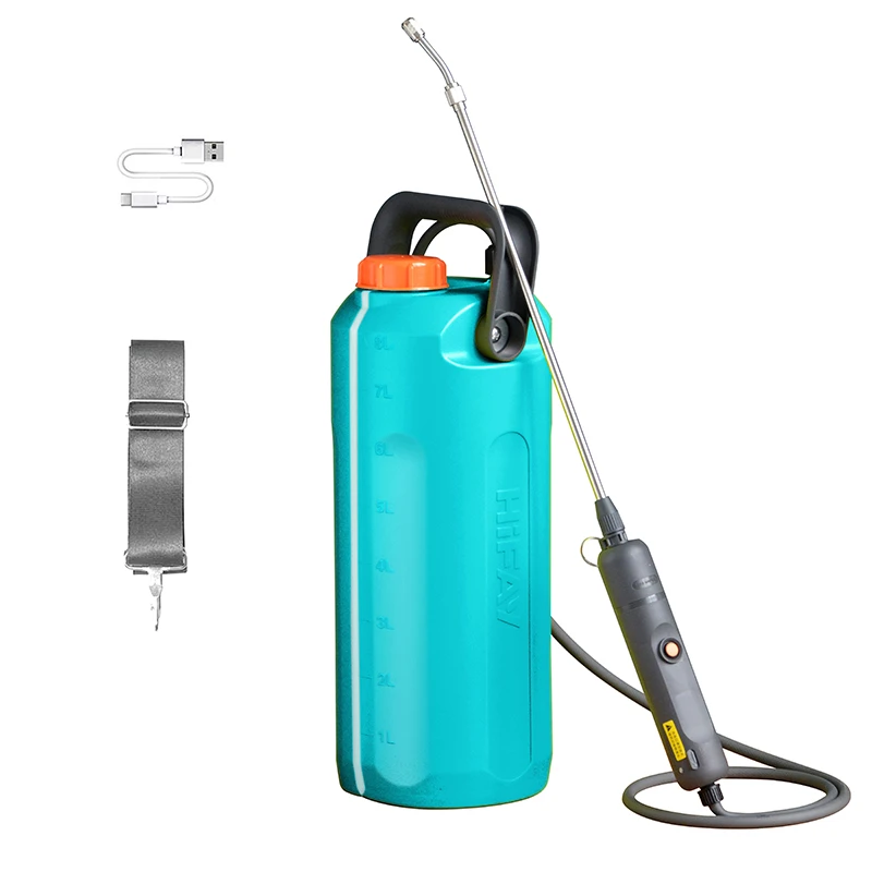 泓霏8L电动喷壶浇水浇花打药淋花喷药施肥自动模式锂电喷壶喷雾器