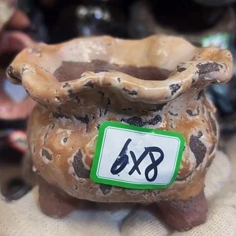 红陶粗陶花盆手工