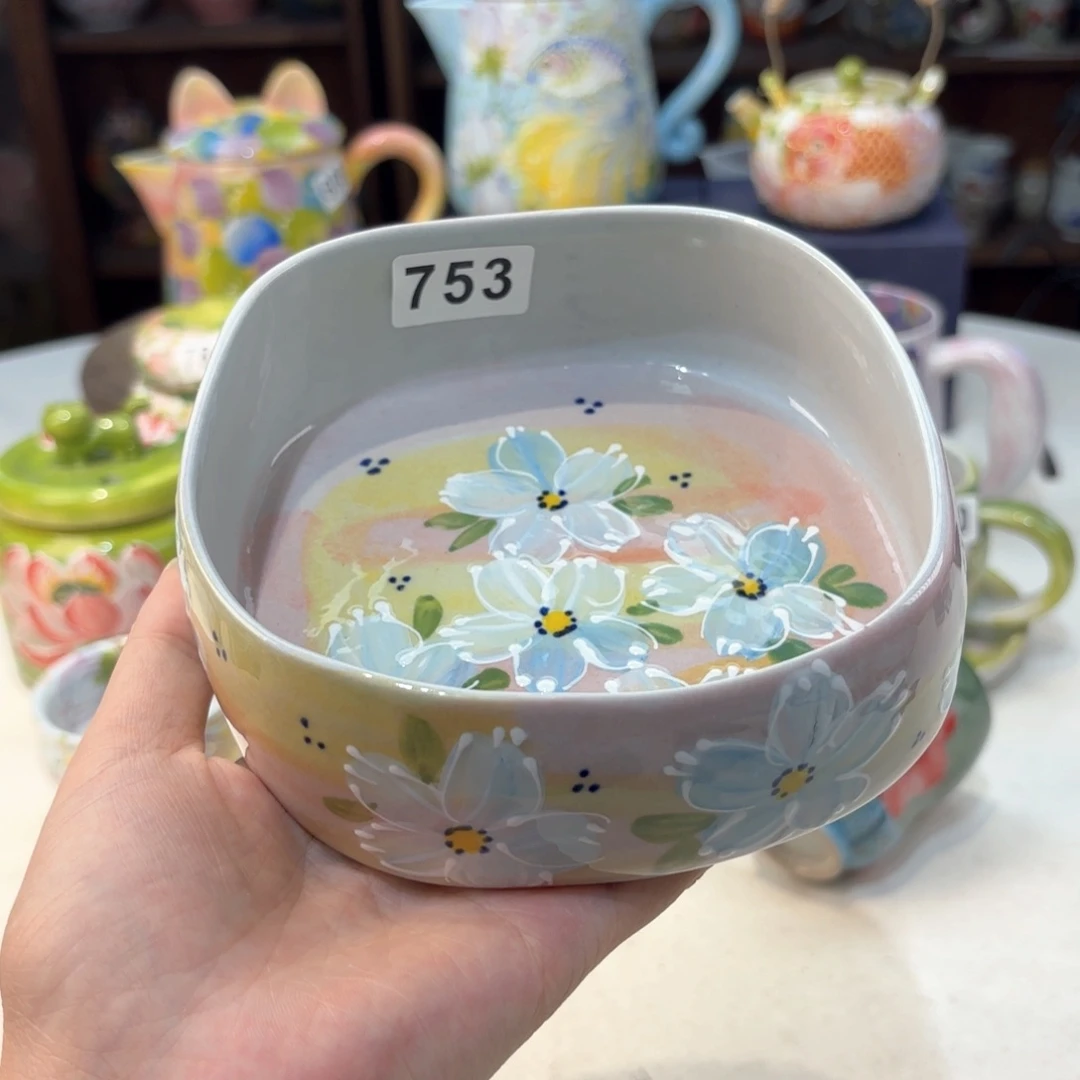 景德镇手绘高温釉下彩陶瓷茶具
