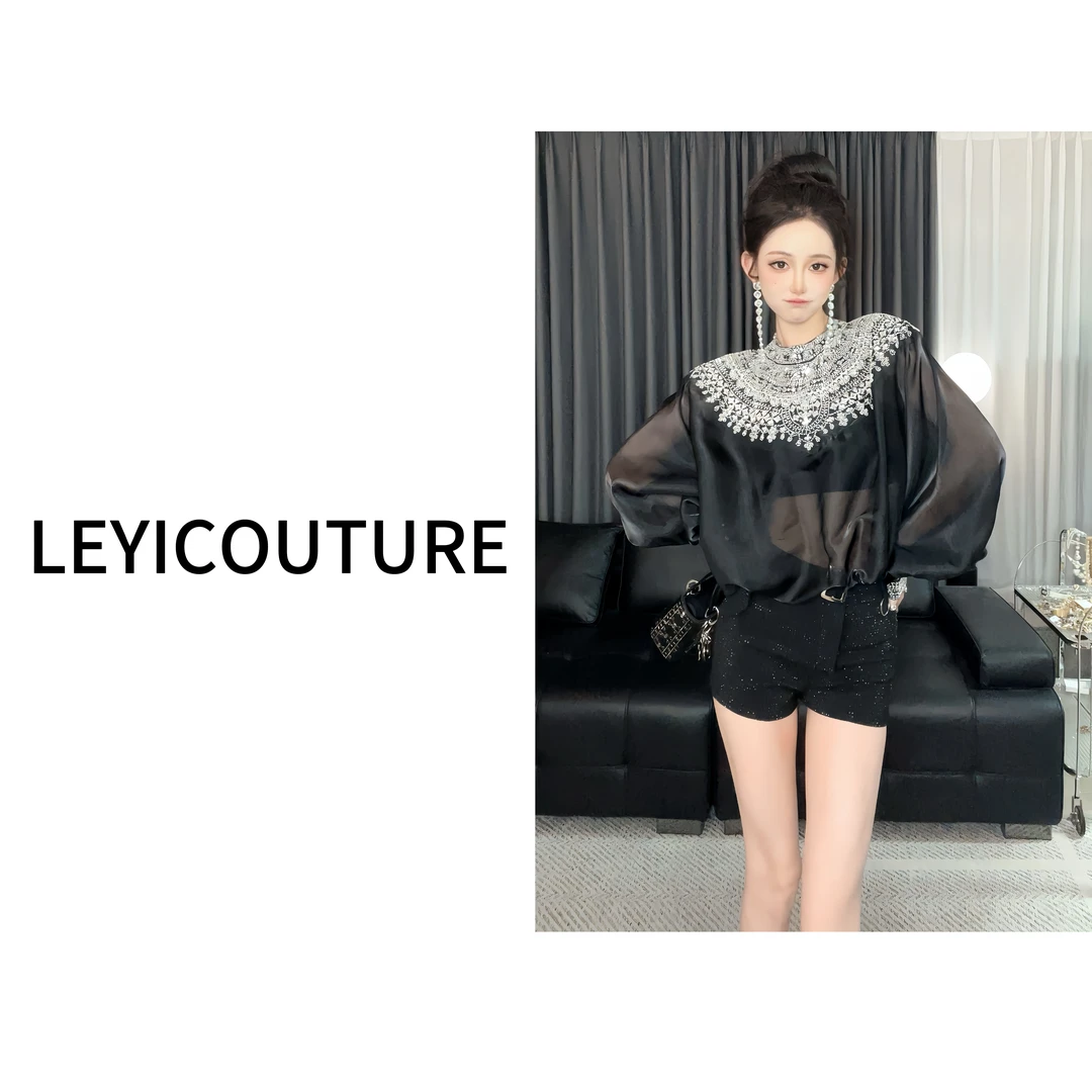 【 LEYI COUTURE】畑畑2025高端气质镶钻短裤