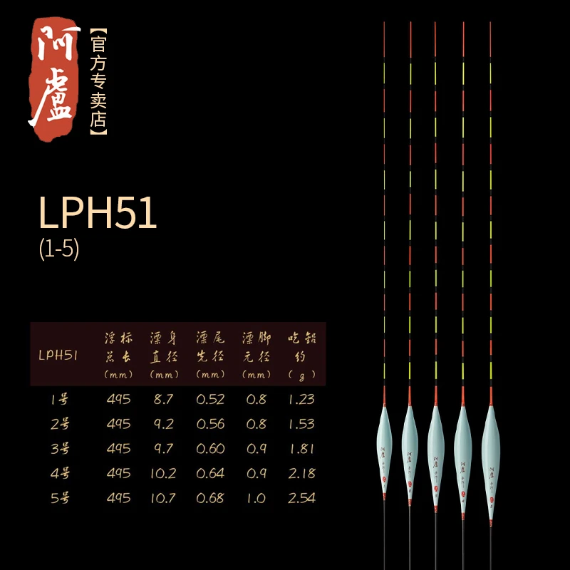 阿卢浮漂新品LPH51 LPH52鲫鱼漂纳米竞技浮标高灵敏轻口弱口官方