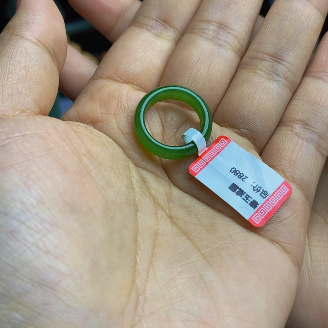 初***刻和田玉未镶嵌戒圈