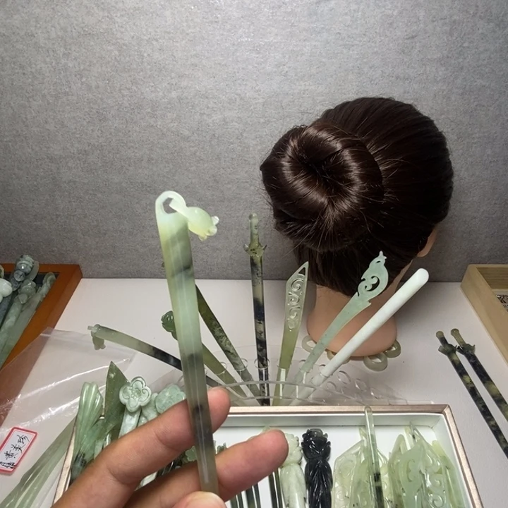 用***6蛇纹石玉未镶嵌发饰