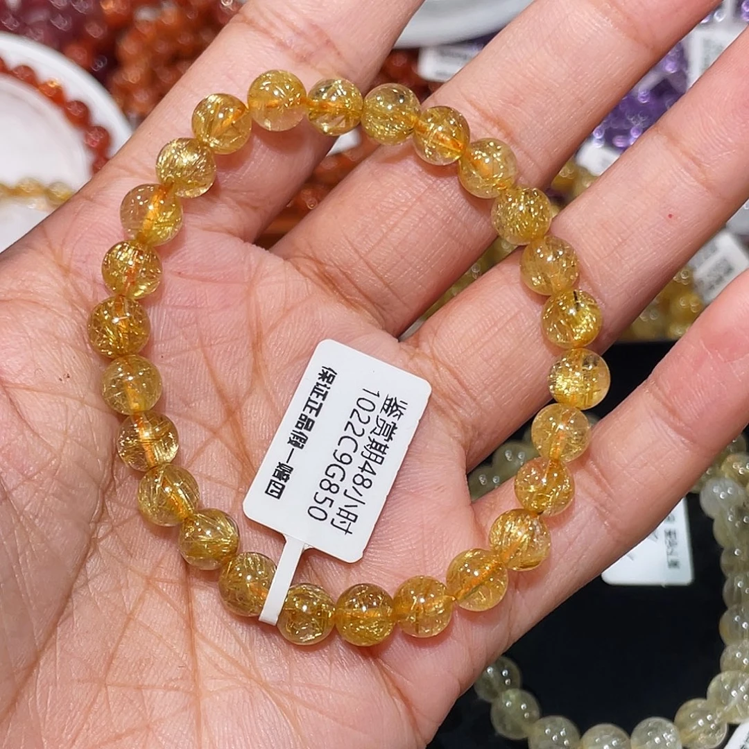 暴***.未镶嵌发晶手串金发7m