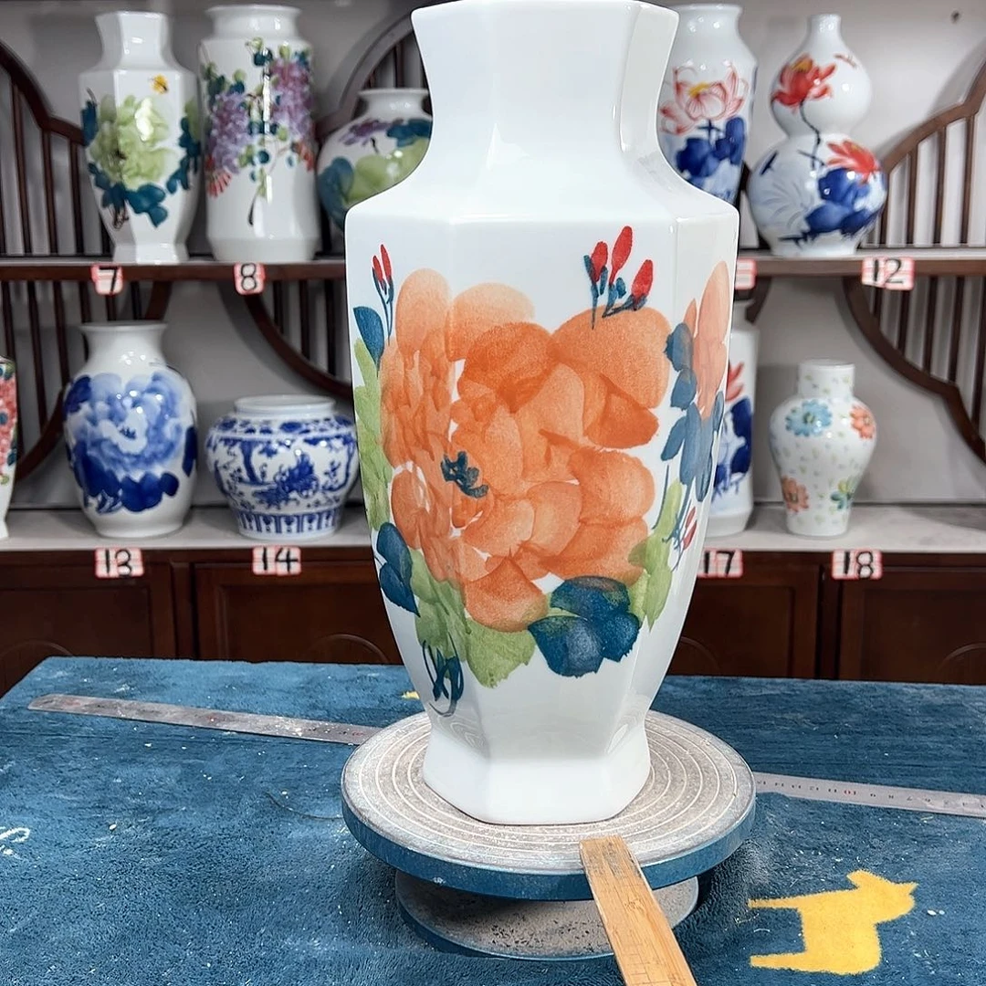 摆件景德镇陶瓷6黄牡