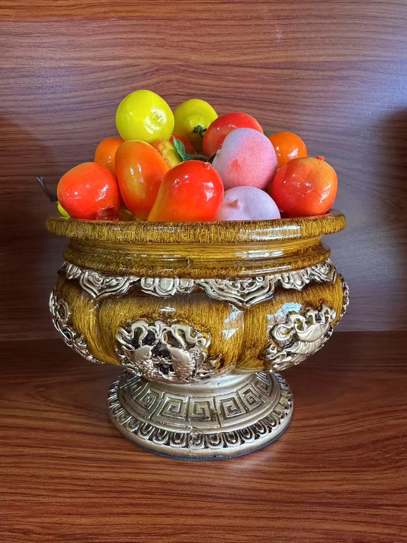 民族风吉祥八宝盘摆件家居装饰