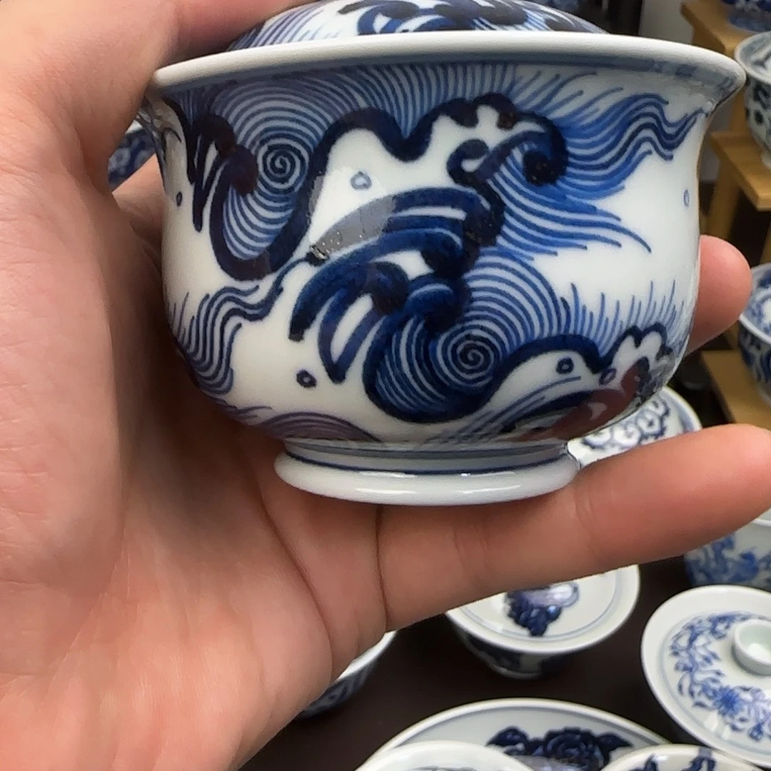 微瑕全手绘景德镇陶瓷茶具