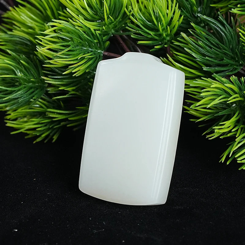 lot17 和田玉白玉无事牌/DW51127-201346 保利山东