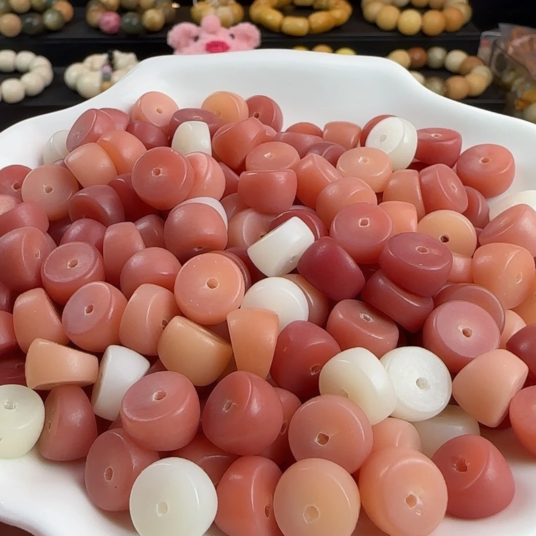 菩提根/象牙果手串瑕疵卡12粉色大肠100颗➕20颗