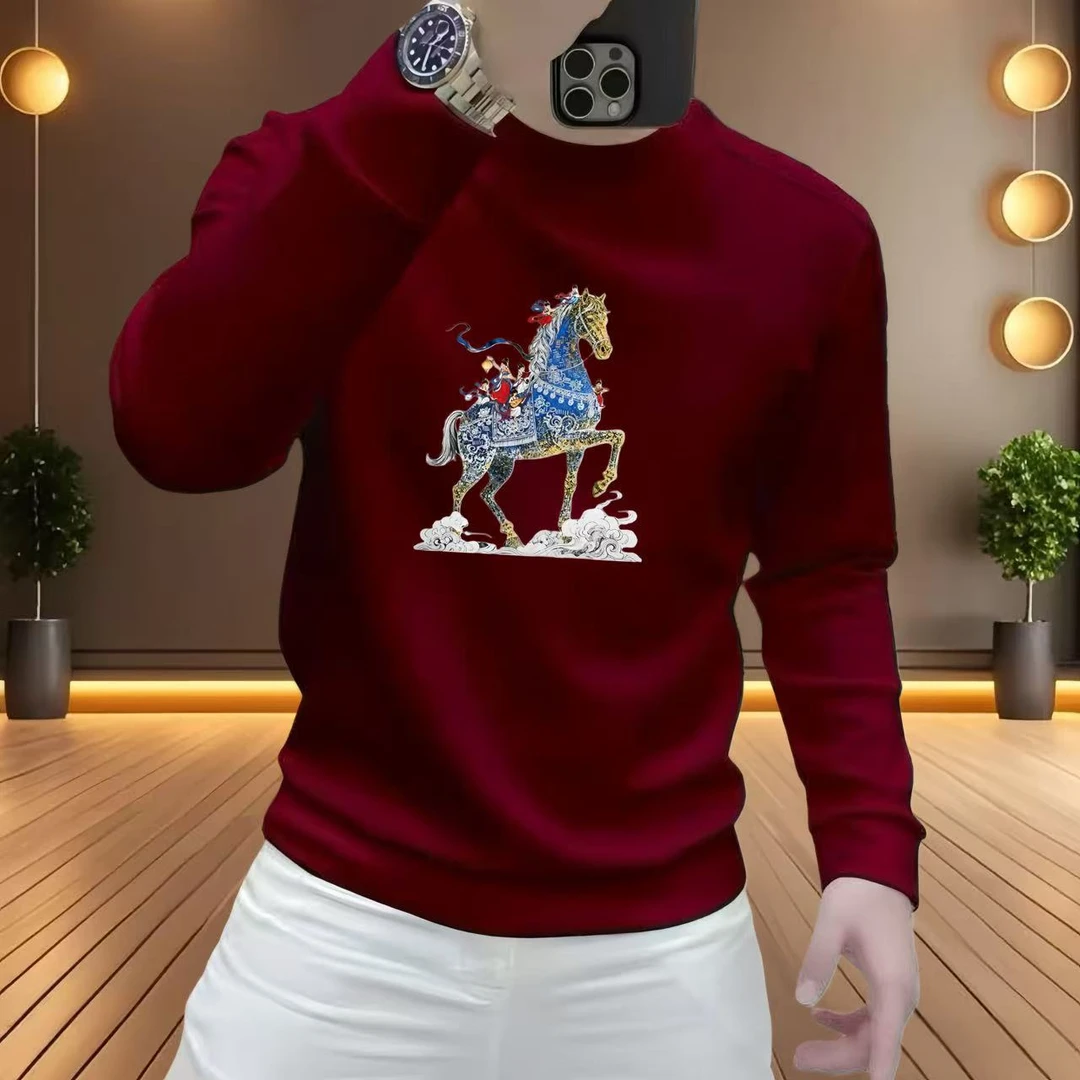 潮牌重磅圆领卫衣长袖百搭帅街头休闲秋冬季时尚男士潮流卫衣