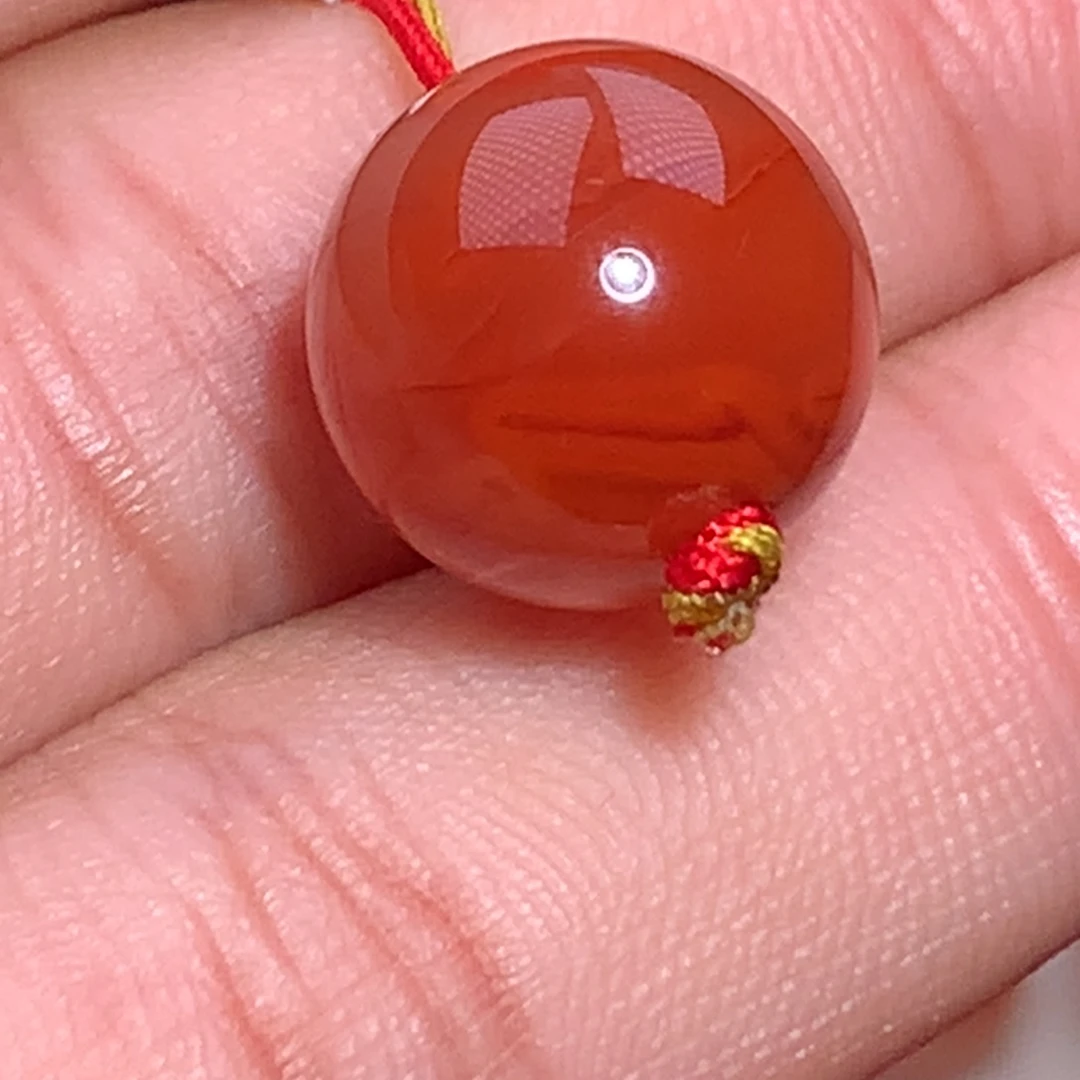 南红玛瑙未镶嵌珠宝半成品火焰单珠