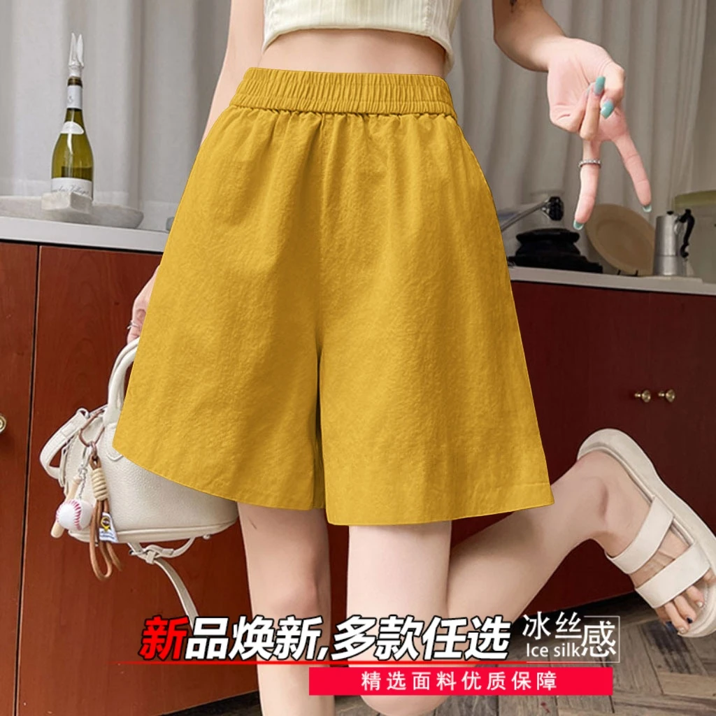 时尚短裤女夏季薄款2025年新款爆款显瘦热裤休闲阔腿宽松五分裤子