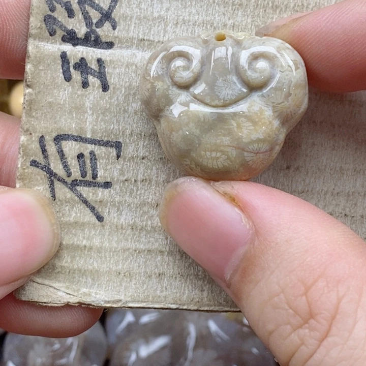 颈饰未镶嵌硅化珊瑚（珊瑚玉）夜*轩小