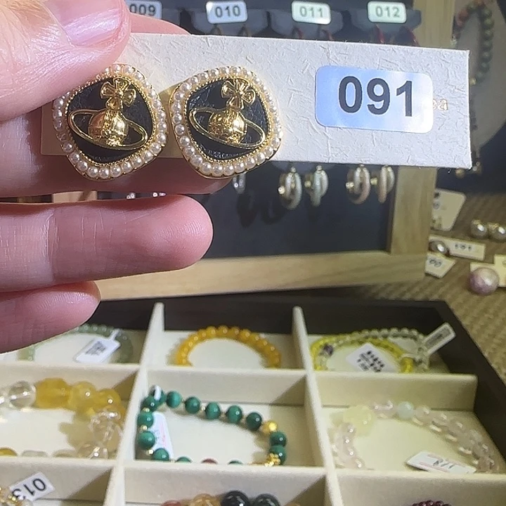 铜合金合金仿珍珠耳钉