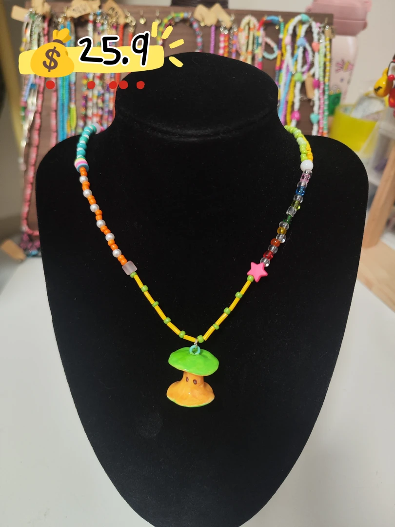 非金属树脂项链 纯手工多巴胺粘土项链百搭（全场拍2包邮）