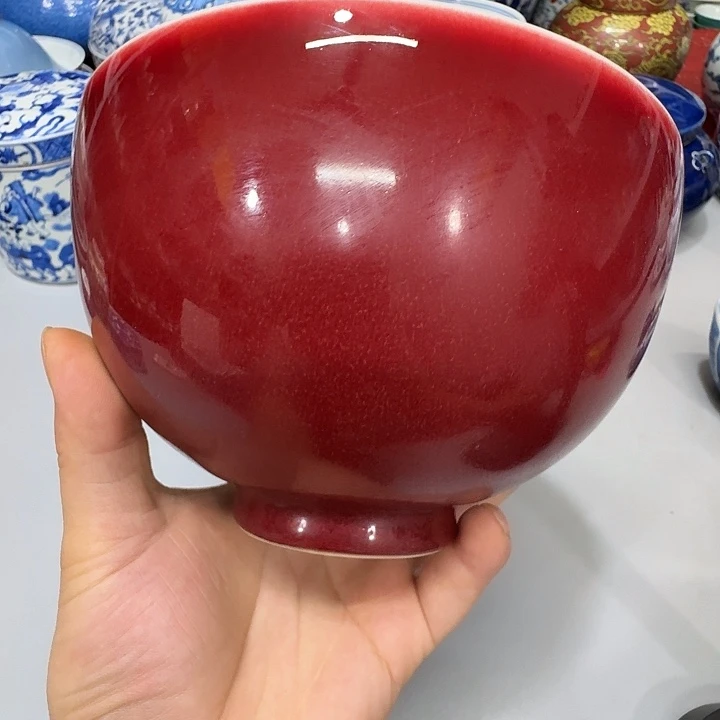 小***那摆件陶瓷纯手工大红碗