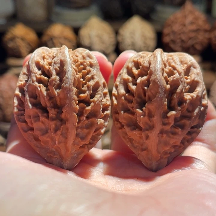 吊坠文玩核桃火焰金尊23