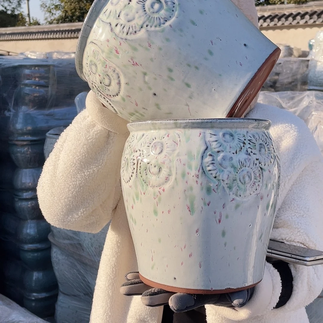 红陶王嫂花盆0129-309