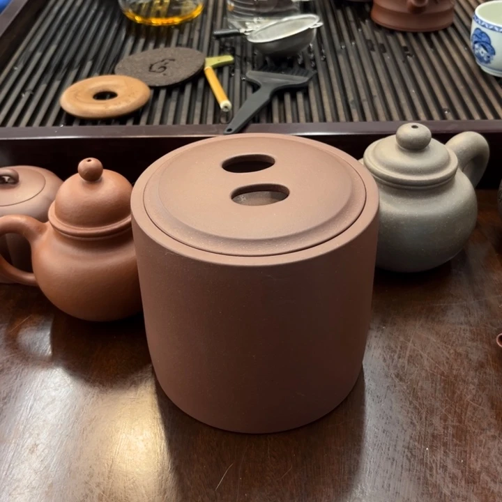 茶壶紫砂茶叶罐紫泥