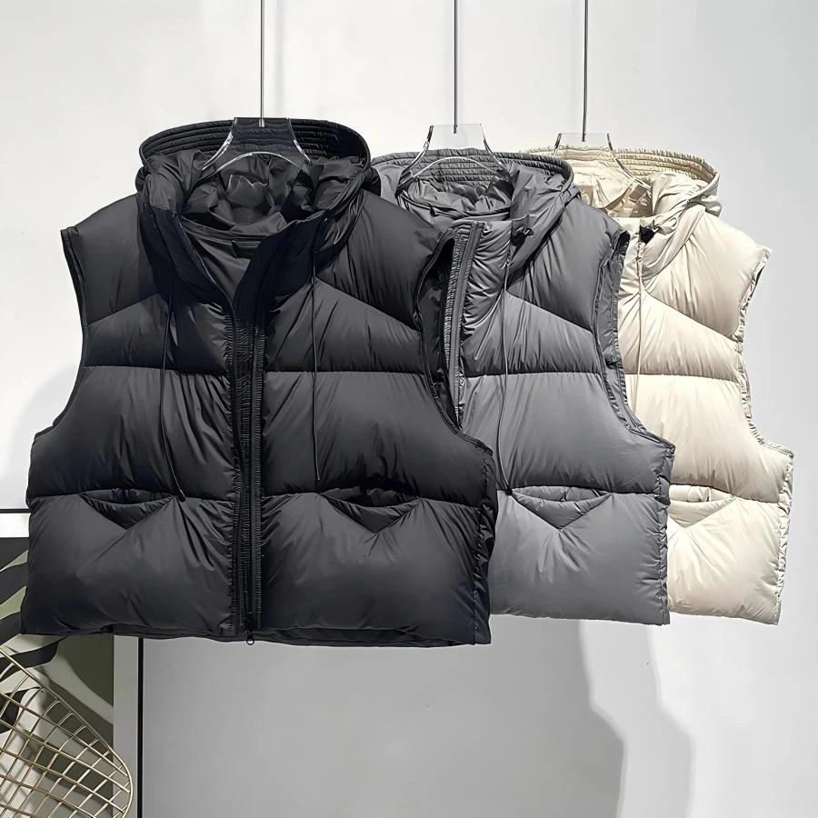 萌萌酱马甲新国标云感高奢连帽90羽绒服-XX11