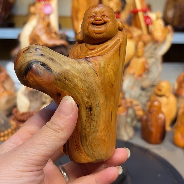 柏木太行崖柏弥勒佛