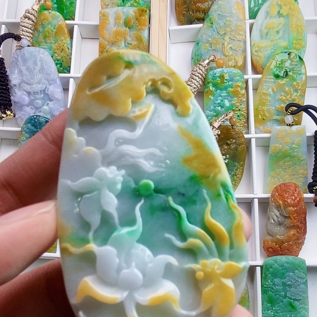 翡翠未镶嵌颈饰天然翡翠