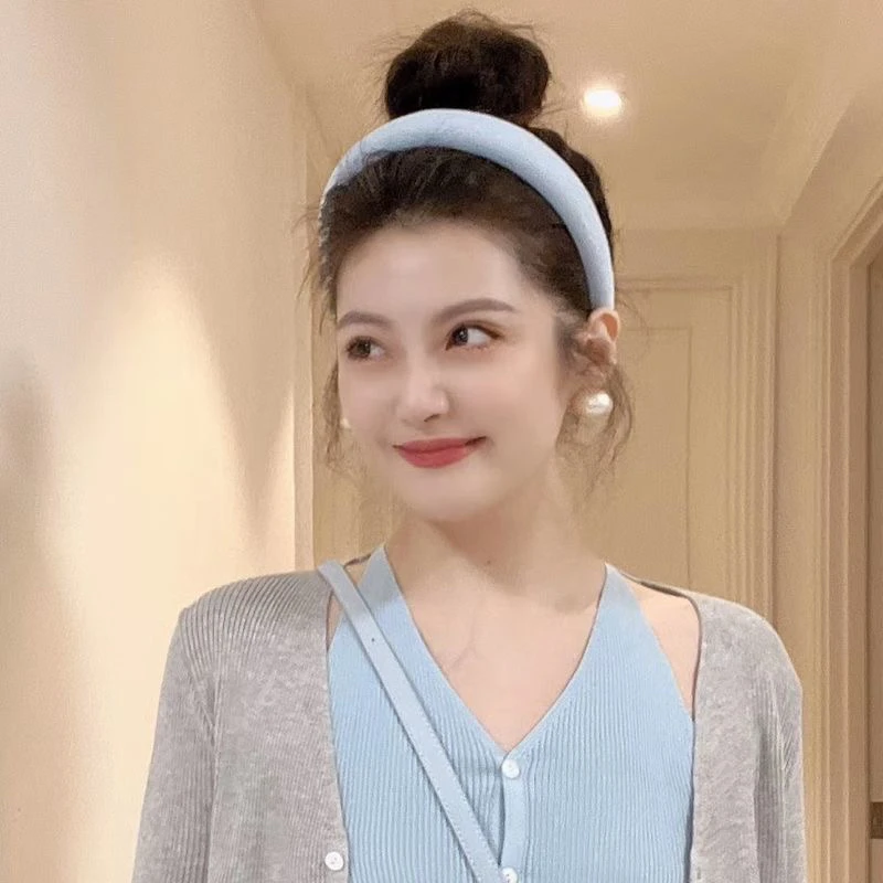 200-400高颅顶发箍女2025年新款海绵洗脸压发头箍宽边