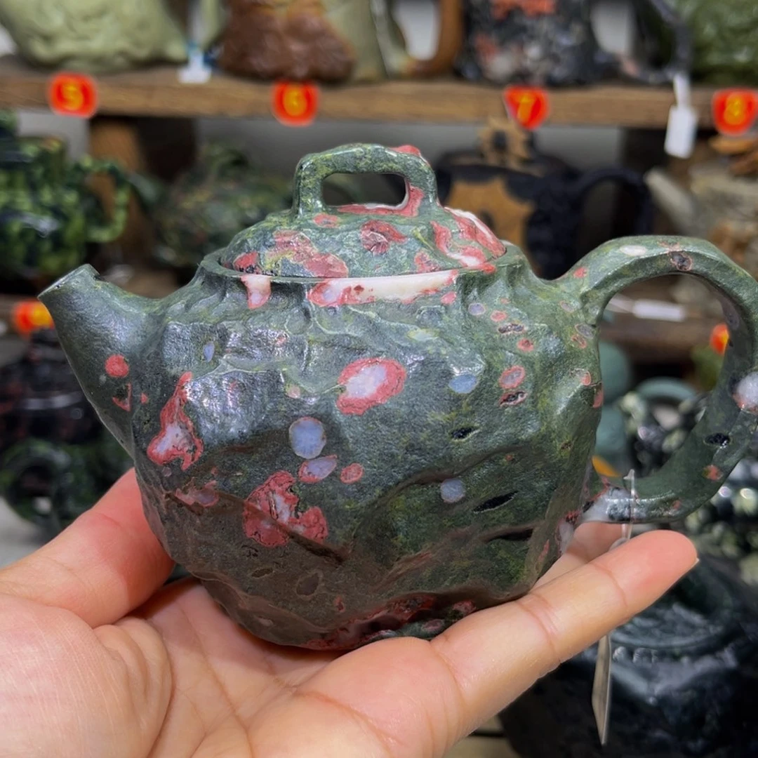 梅花石安山玉随形壶