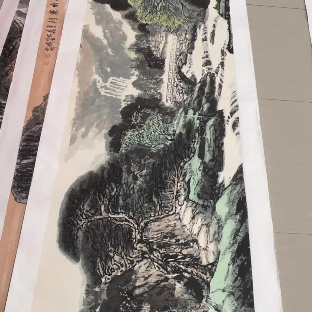 泉***夫国画尚军胜老师小八山水旭
