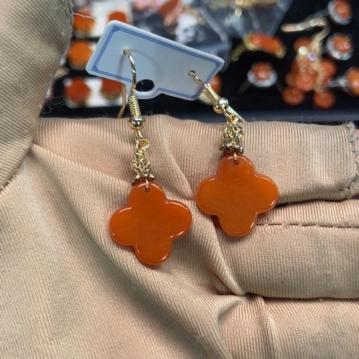 翡翠未镶嵌戒指耳环