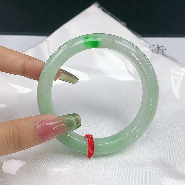 翡翠未镶嵌手镯圈59，00041