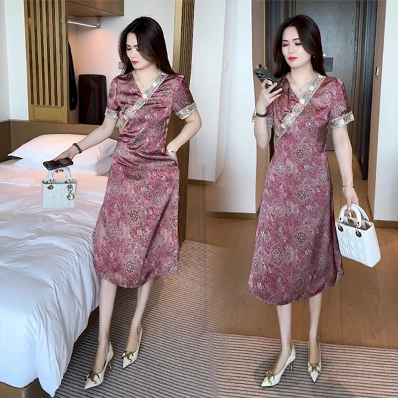 2025夏季新款穿搭显瘦收腰洋气时尚套裙气质蕾丝拼接短袖套装