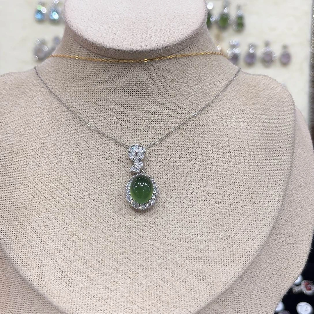 奕***⁷岫玉银S925镶嵌吊坠(赠链)