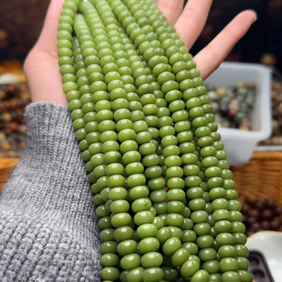 吊坠菩提根/象牙果114颗青玉算盘9