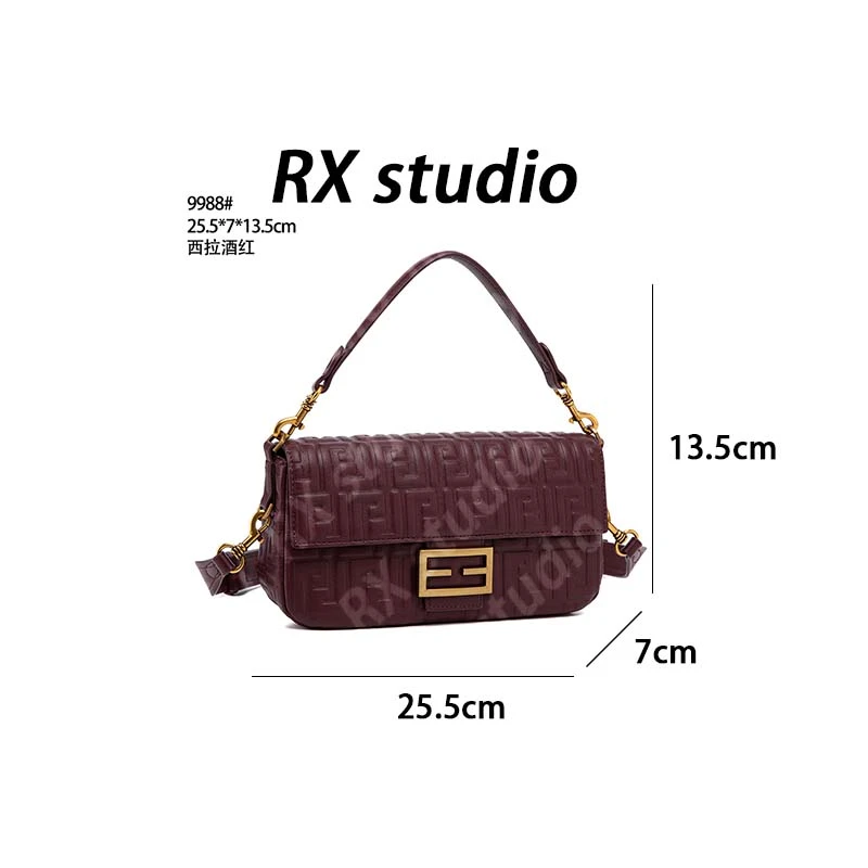 【南沙瑞熙】QYX-9988-西拉酒红-轻奢小众设计感时尚百搭女士包