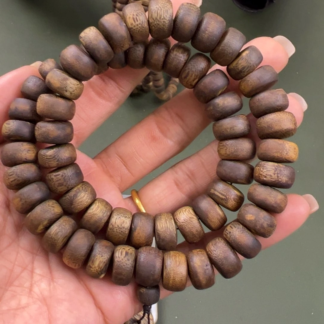 沉香手串张勺子算盘珠卡1.2/33g双圈多样性发一