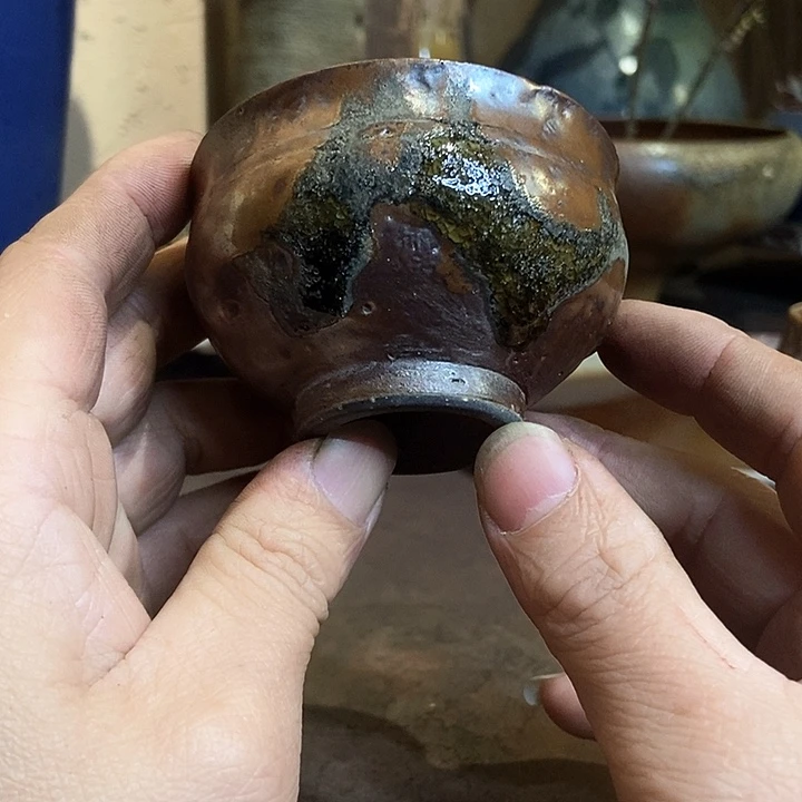 摆件手工高温原矿窑变