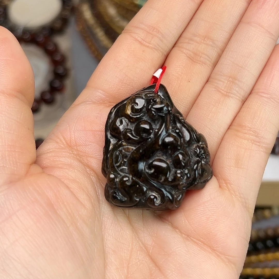 琥珀未镶嵌裸石抚顺琥珀30055