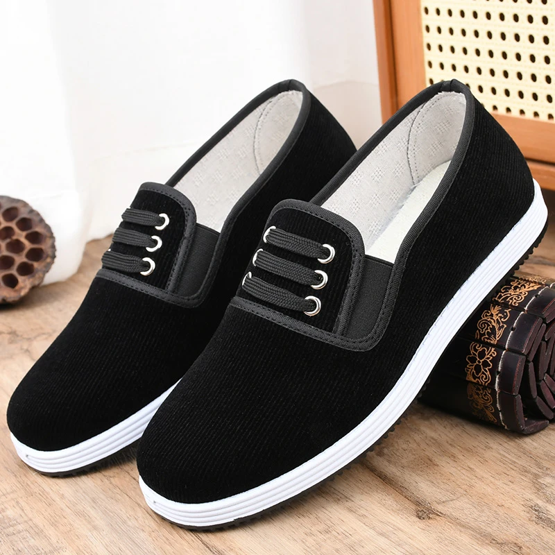 老北京布鞋男休闲舒适透气男士老年鞋千层底防滑轻便中老年爸爸鞋