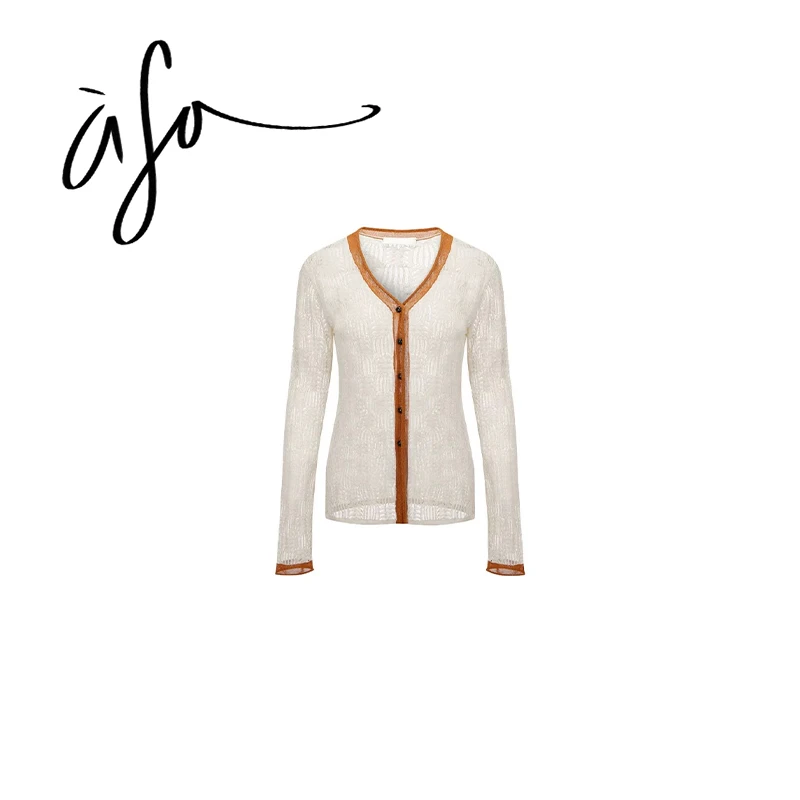 ASA-【v领针织开衫长袖】