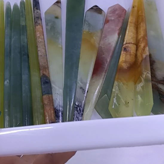 蛇纹石玉合金蛇纹石岫玉发簪子