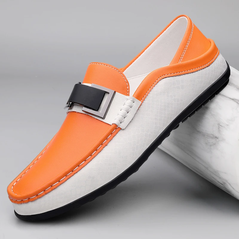 懒人一脚蹬豆豆鞋男款韩版潮流青年皮鞋凉感透气耐磨软底休闲潮鞋