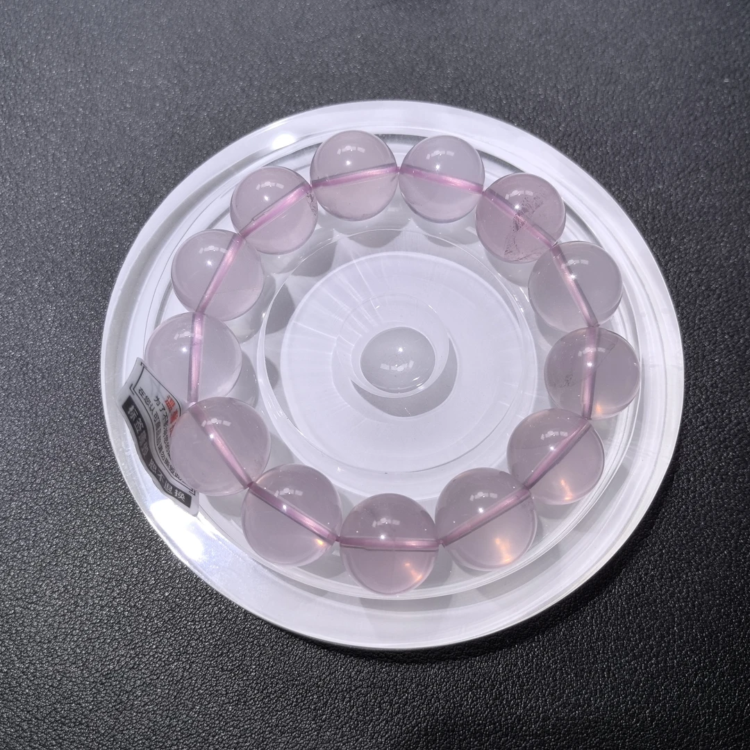 天然高静体马达加斯加粉水晶哦11mm➕-16mm单圈手串