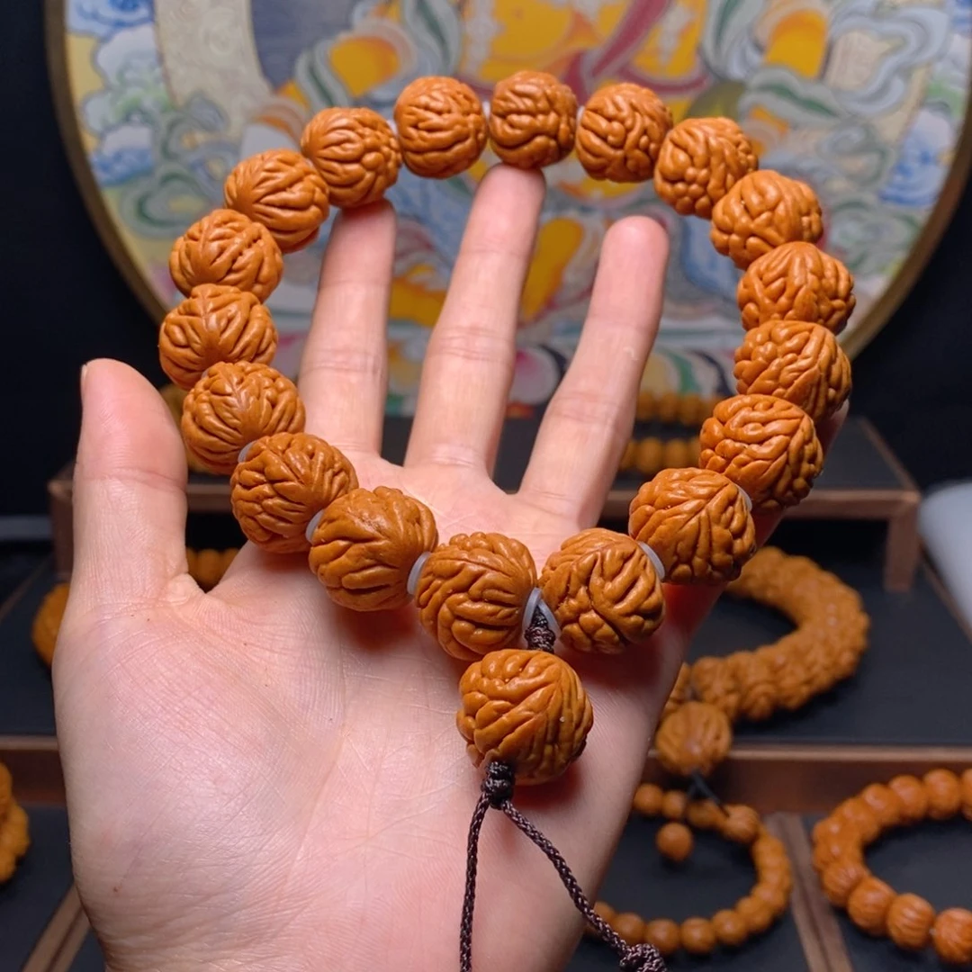 手串桃核龙纹桃核豹子头