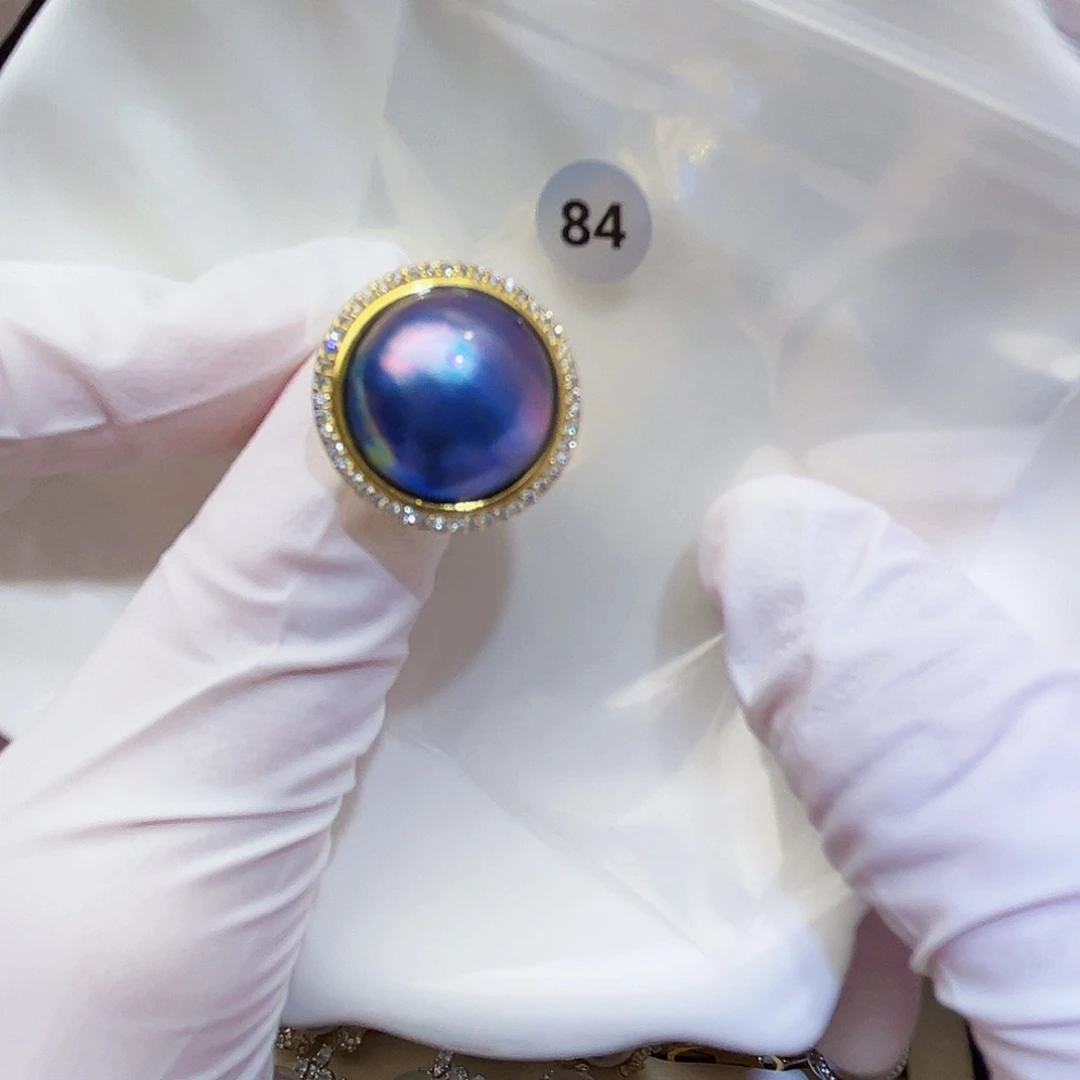 ＊***＊耳饰拼合珍珠（马贝珠）银S925镶嵌