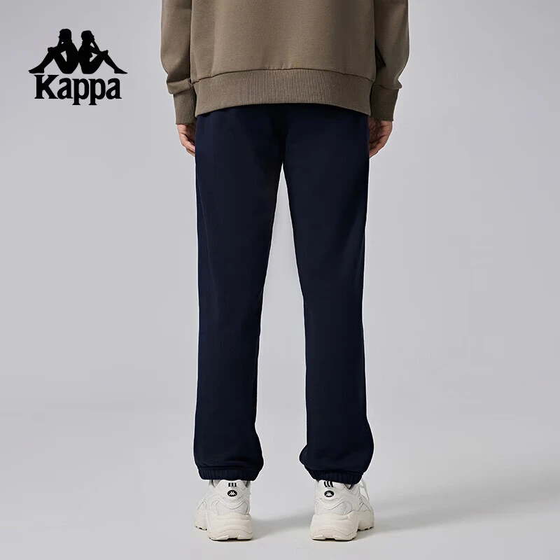 KAPPA卡帕运动裤24新款秋弹力保暖收口束脚针织裤子K0E72AK06