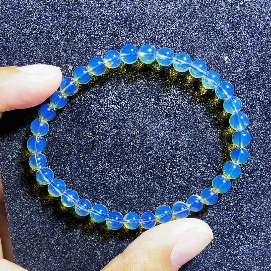 蓝珀裸石未镶嵌异色珀6加手串
